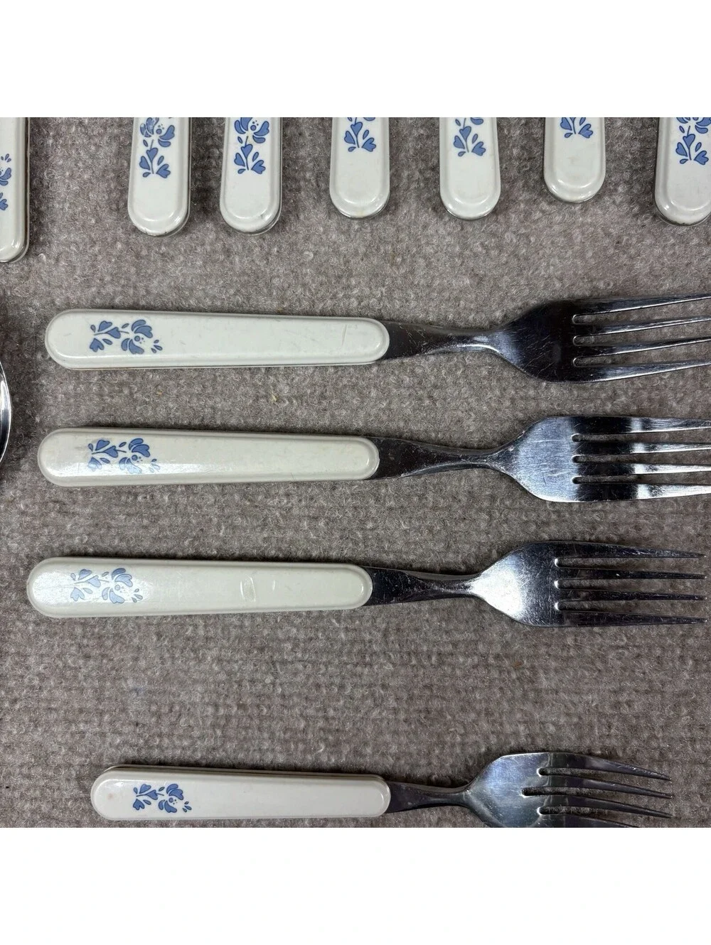 Vintage 15 Pcs Pfaltzgraff Stainless Flatware-Yorktowne-Silverware-Mixed Lot